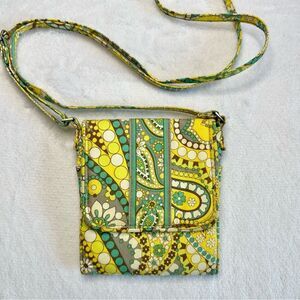 Vera Bradley Retired Tiny Traveler Mini Crossbody Bag Purse in Lemon Parfait